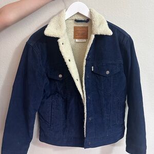 SOLD Signature by Levi Strauss Navy Sherpa-Lined Jacket
